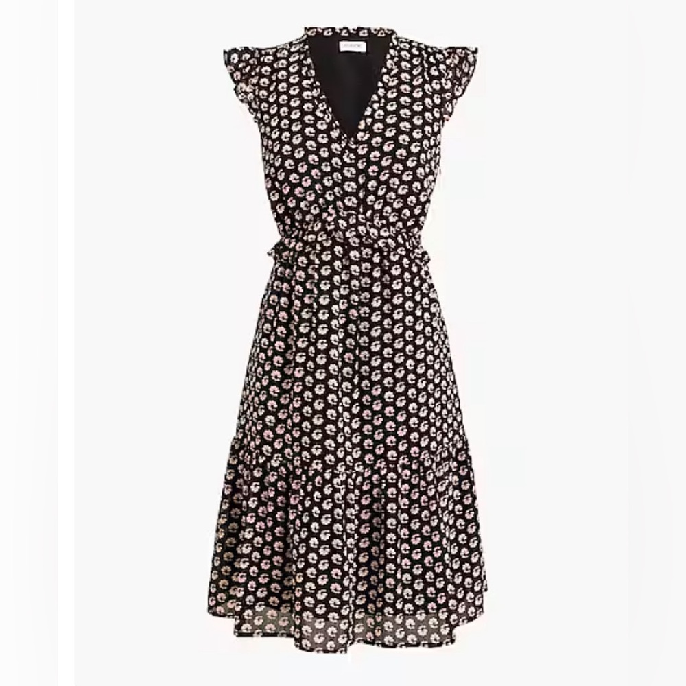 J. Crew - Ruffle V-neck Mini Dress